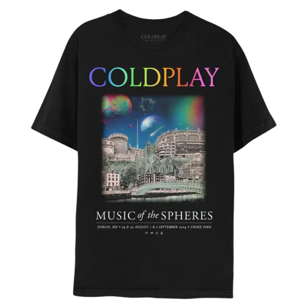 DUBLIN-EVENTTEE-080824 Dublin August/September 2024 Music Of The Spheres Limited Edition Tour Tee