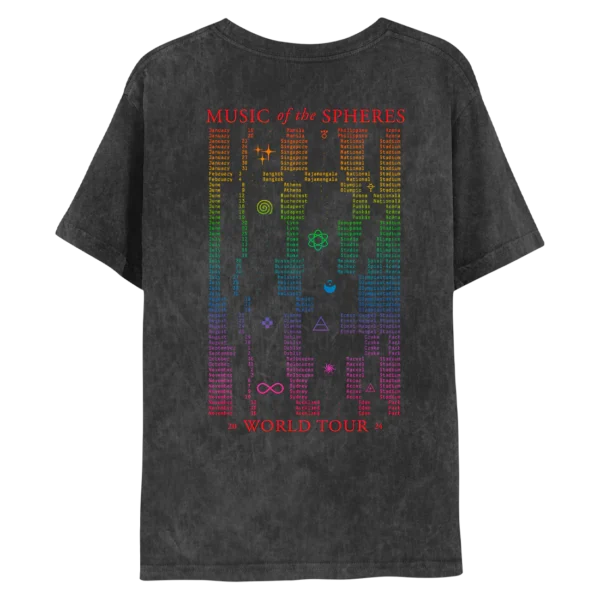 WEAREALLTEE-BK We Are All/One In The Universe Music Of The Spheres World Tour 2024 Adult Tee